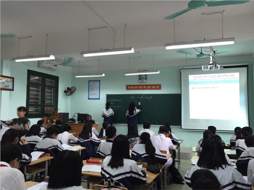 Tổ Tự nhiên trường THCS Thượng Thanh đã tổ chức tiết dạy chuyên đề môn Toán lớp 8